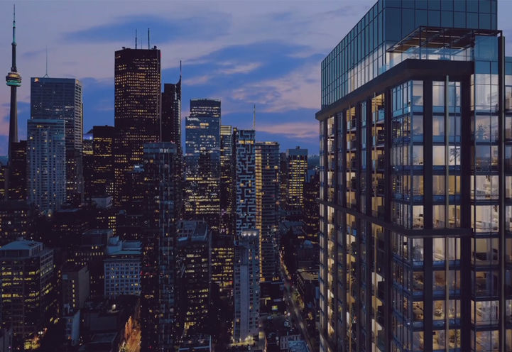 Celeste Condos Skyline View of Upper Levels