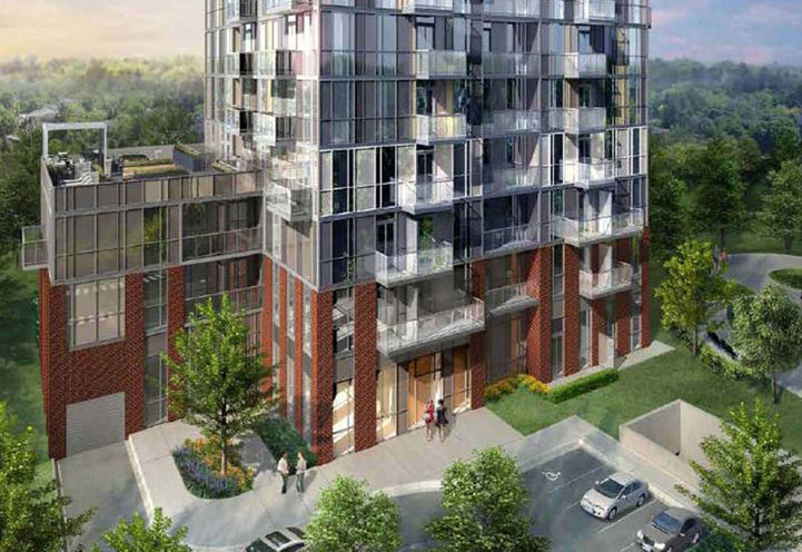 Lormel Homes Chelsea on the Green Condos Podium at Dixie & Rathburn