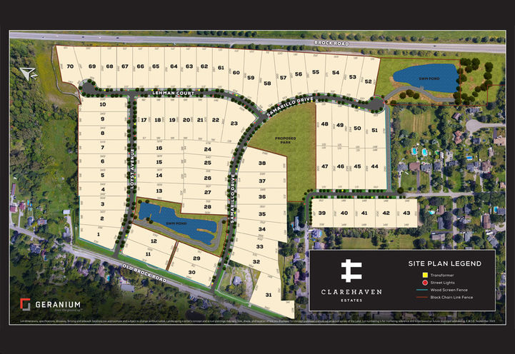 Clarehaven Estates Aerial View of Site Plan