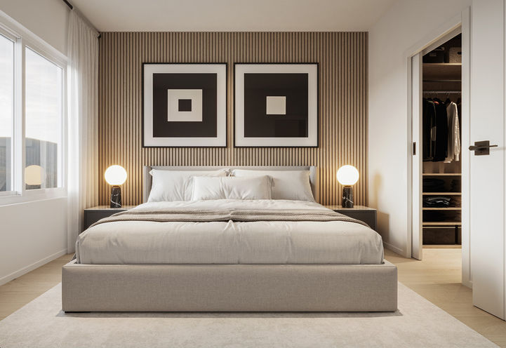Clover in Carrington Calgary - Suite Bedroom