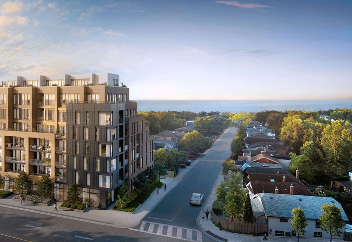 Courcelette Condos Looking to the Street