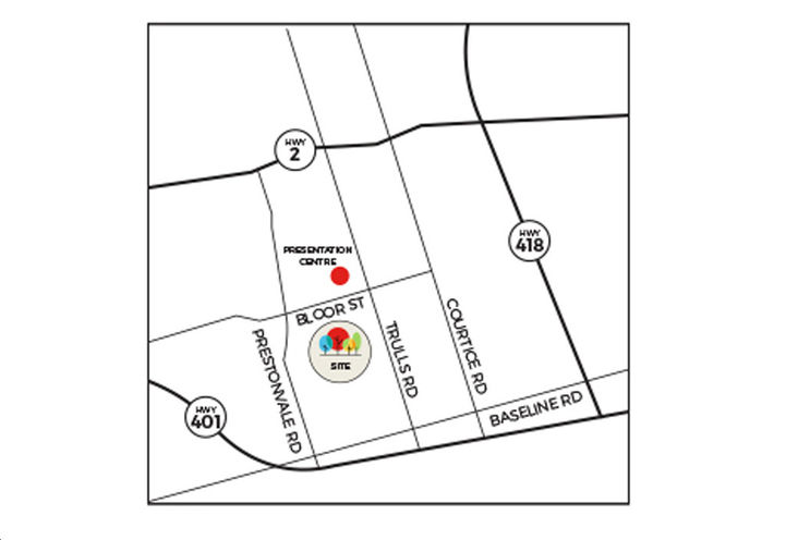 Courtice Glen Homes Map View of Site Location