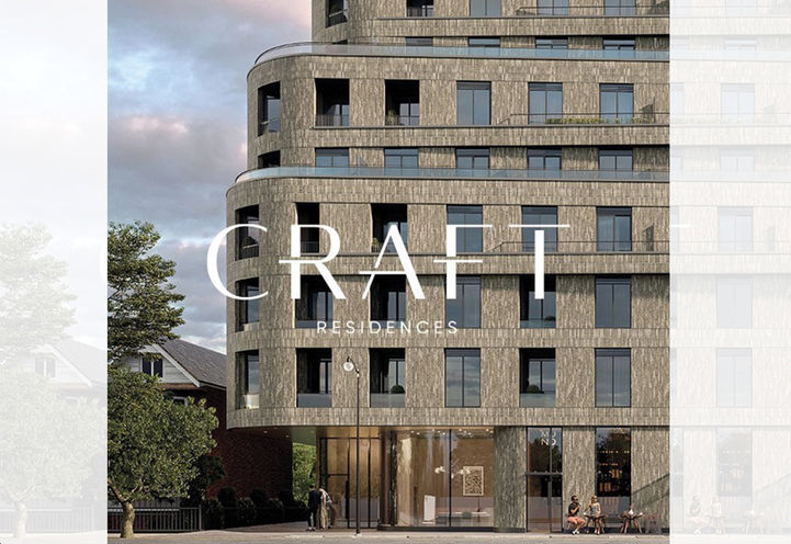 Craft Residences Corner Exterior of Building From Street Level