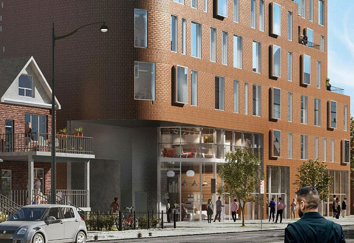 Looking to the Podium Base Level of Craft Residences