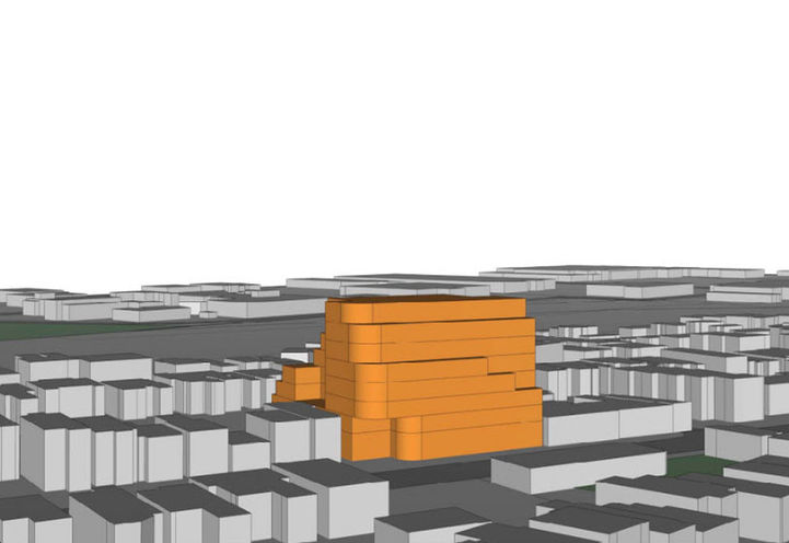 Massing Model of Craft Residences