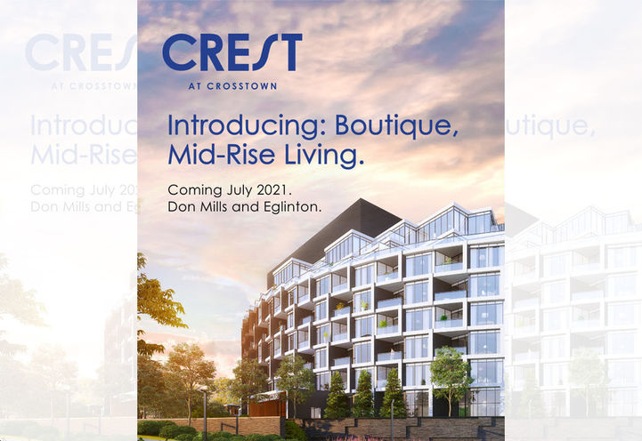 Crest at Crosstown Condos Coming Soon Exterior View  of Building