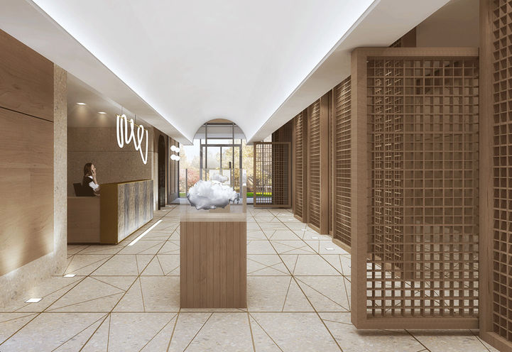 Crest at Crosstown Condos Lobby with Concierge