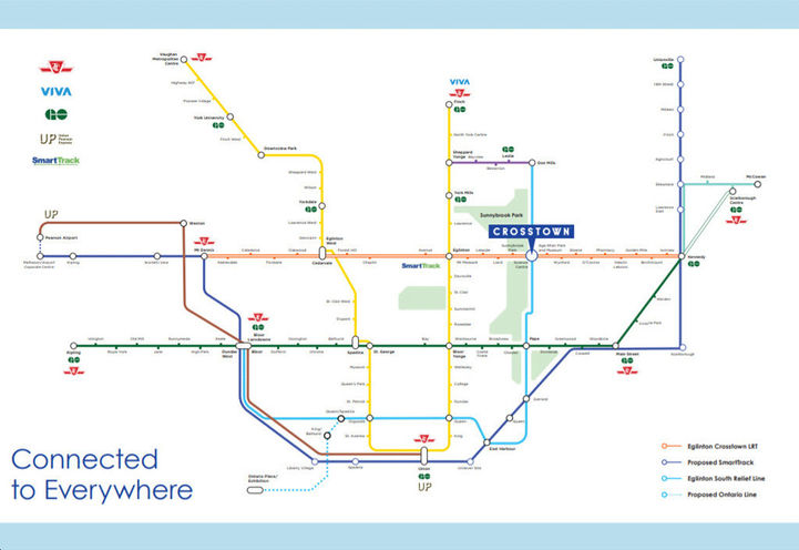 Crest at Crosstown Condos Transit Map