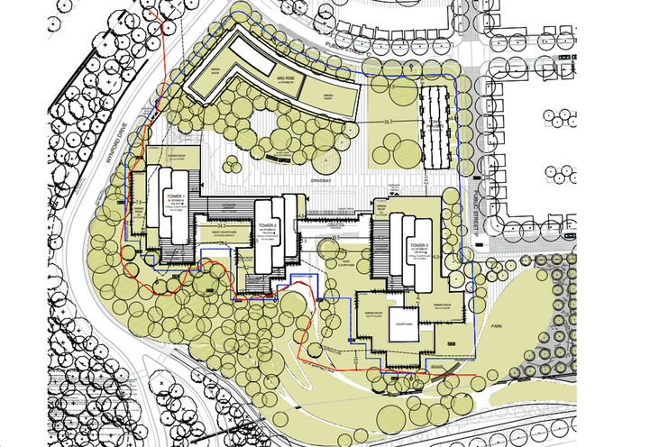 Architectural Plan of Crosstown Condos
