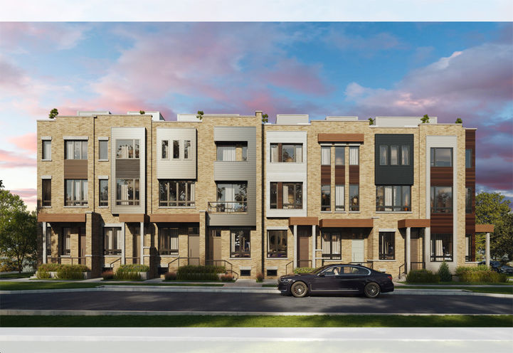 Crosstown Towns Front Exterior View of Units