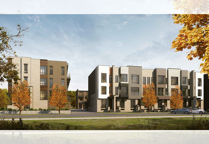 Crosstown Towns Streetscape View of Exteriors