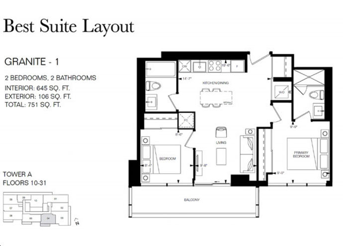 Design District Condos Hamilton Sample Floorplan