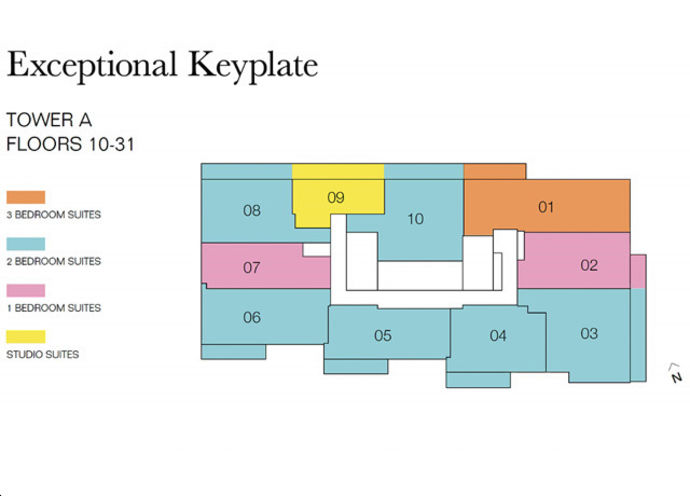 Design District Condos Hamilton Typical Tower Floor Keyplate