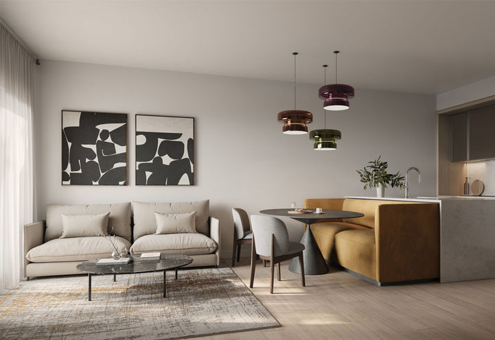 Distrikt Islington Village Towns Stacked Unit Living Space