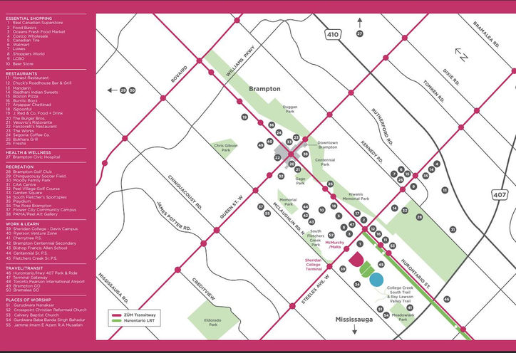 Amenities Map Surrounding Duo Condos