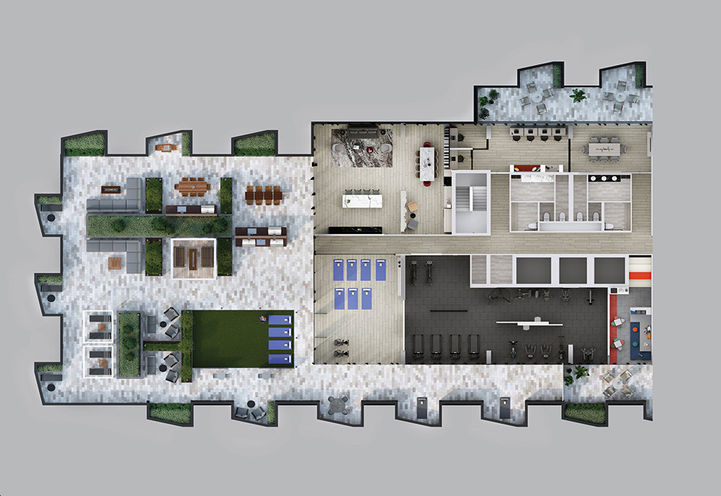 Duo Condos 3D Amenity Plan