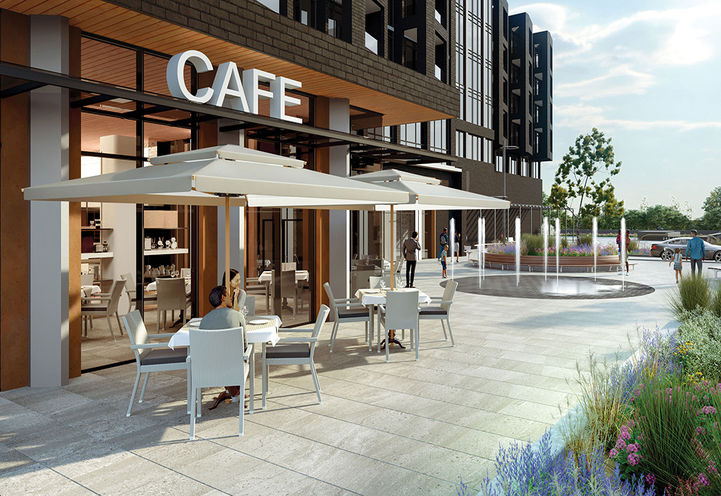 Duo Condos Cafe and Courtyard