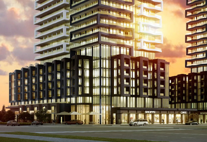 Duo Condos Exterior View of Podium and Lower Levels