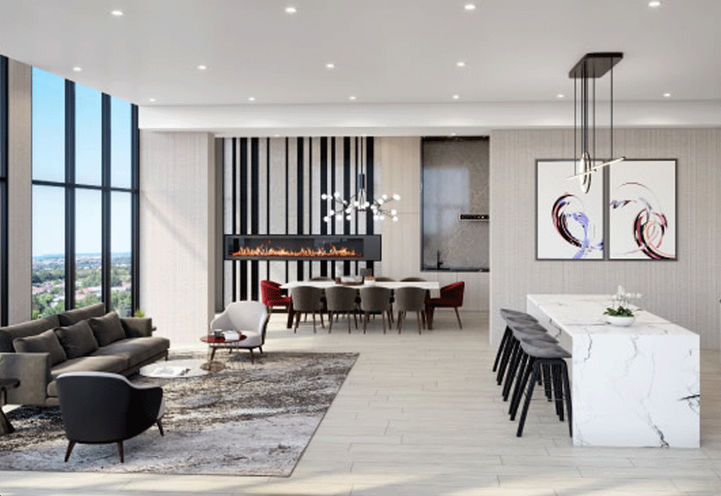 Duo Condos - Party Room with Dining