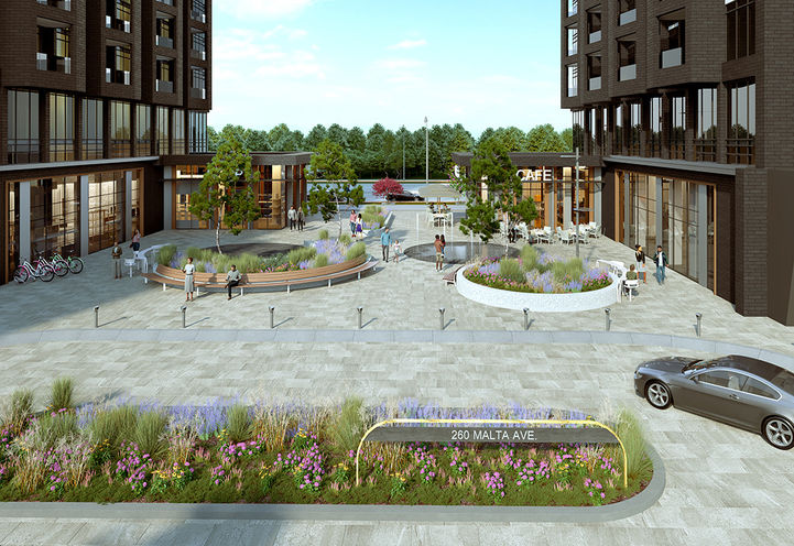 Duo Condos Piazza and Courtyard