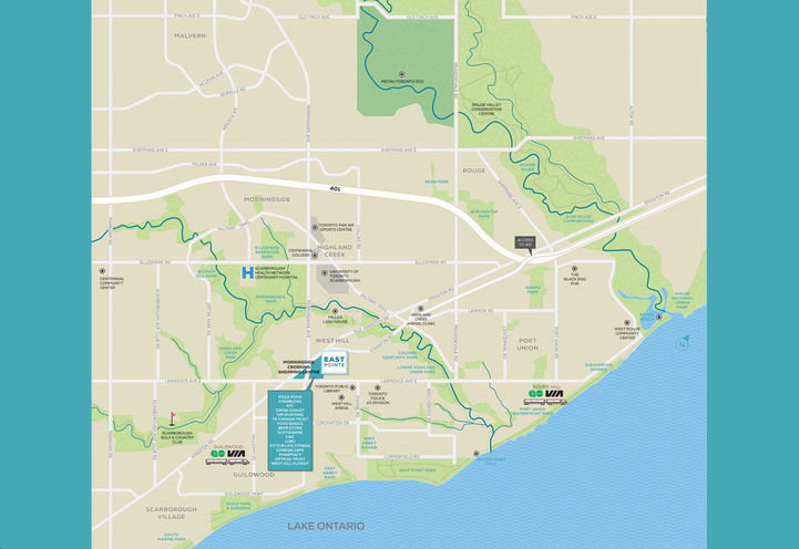 East Pointe Condos Aerial Map View of Project Location