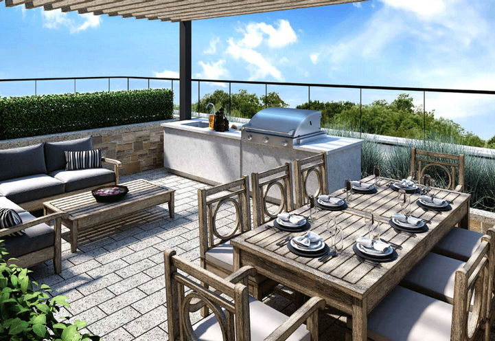 BBQ and Patio Space at Edenbridge Condos