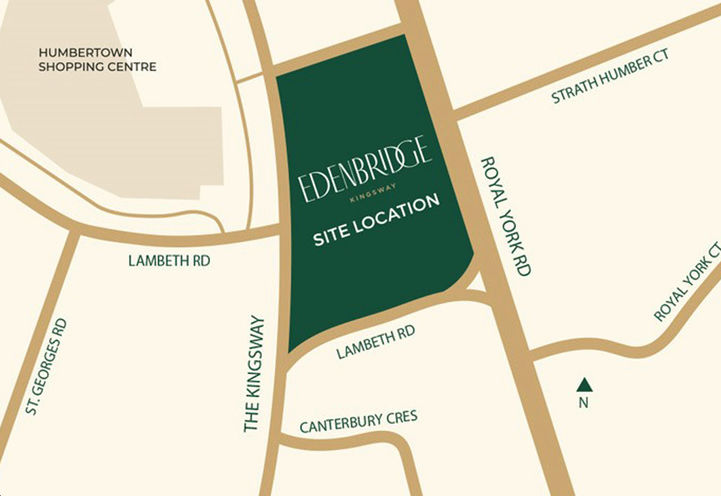 Edenbridge on the Kingsway Condos Site Location