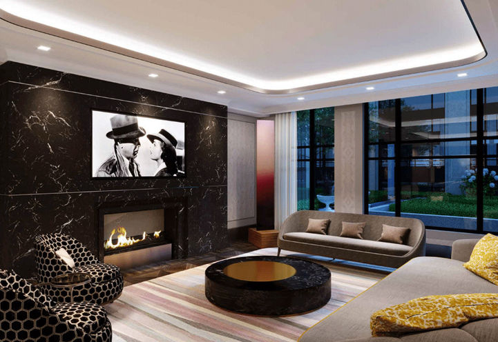 Party Room Lounge at Edenbridge Condos