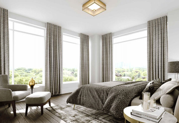 Penthouse Master Bedroom at Edenbridge Condos