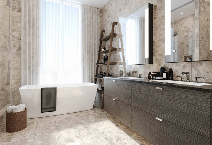 Penthouse Master Ensuite Bathroom at Edenbridge Condos