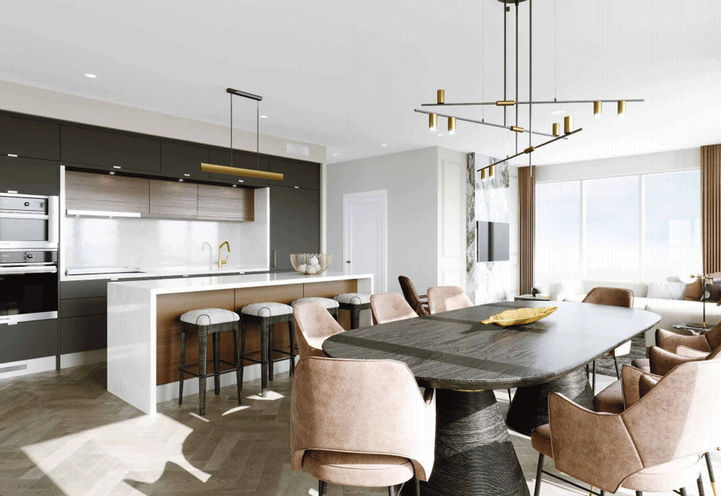 Signature Kitchen and Dining Room at Edenbridge Condos