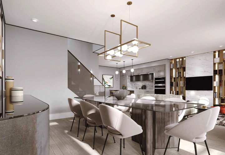 Townhome Dining Area at Edenbridge Condos