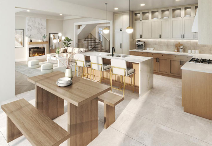 Electric Grand Towns Interiors Lower Levels Kitchen & Living Space