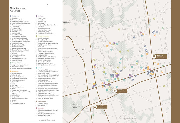 Elegance Luxury Condos Map of Neighbourhood Amenities