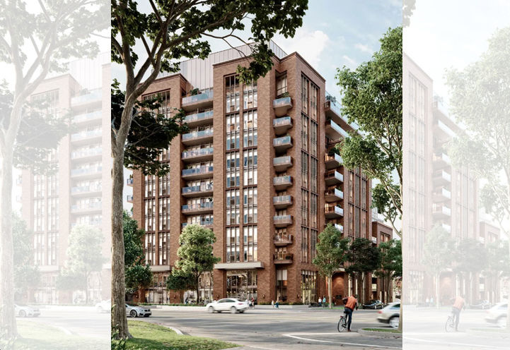 Elegance Luxury Condos Street Level View of Building Exteriors