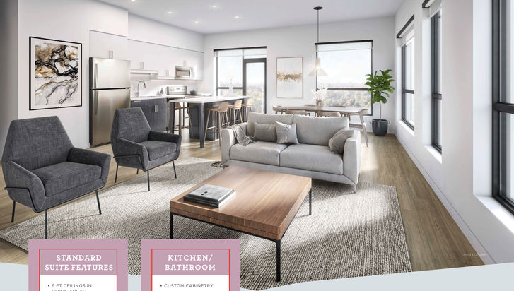 Elevate Condos 2 Interior View of Suite Open Living Space