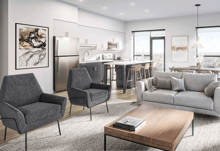 Elevate Condos 2 Suite Interiors Kitchen and Living Spaces