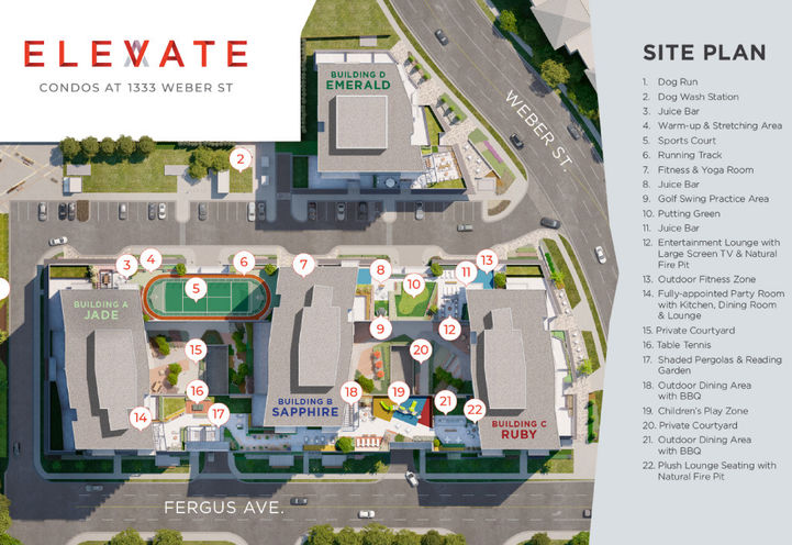 Elevate Condos 3 Aerial View of Site Plan