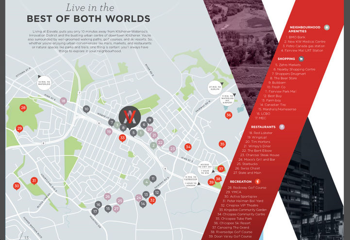 Elevate Condos 3 Map of Neighbourhood Amenities