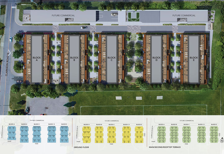 Looking at the Eleven 11 Clarkson Towns Site Plan