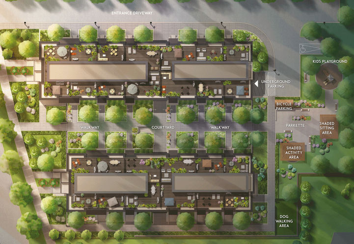 Aerial View of Eleven Altamont Towns