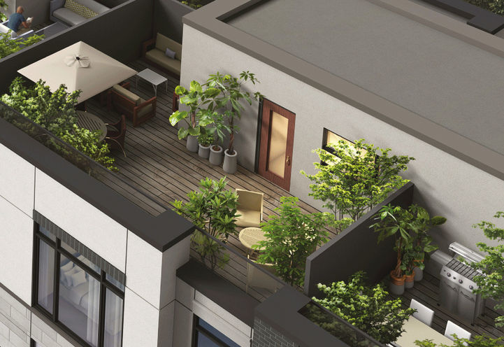 Rooftop Terrace at Eleven Altamont Towns