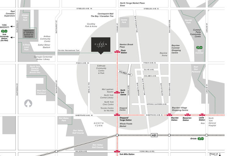 Transit Map Surrounding Eleven Altamont Towns