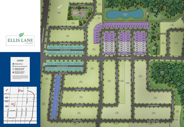Ellis Lane Homes Aerial View of Project Site Plan