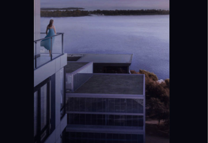 Balcony View from Penthouse Level at Empire Quay House Condos