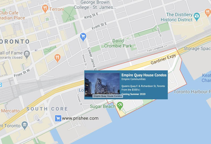 Empire Quay House Condos near Sugar Beach