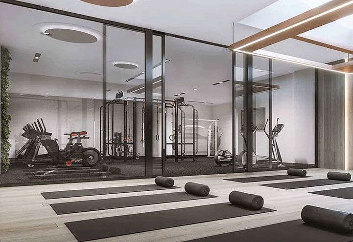 Fitness Centre with Treadmills at Empire Quay House Condos