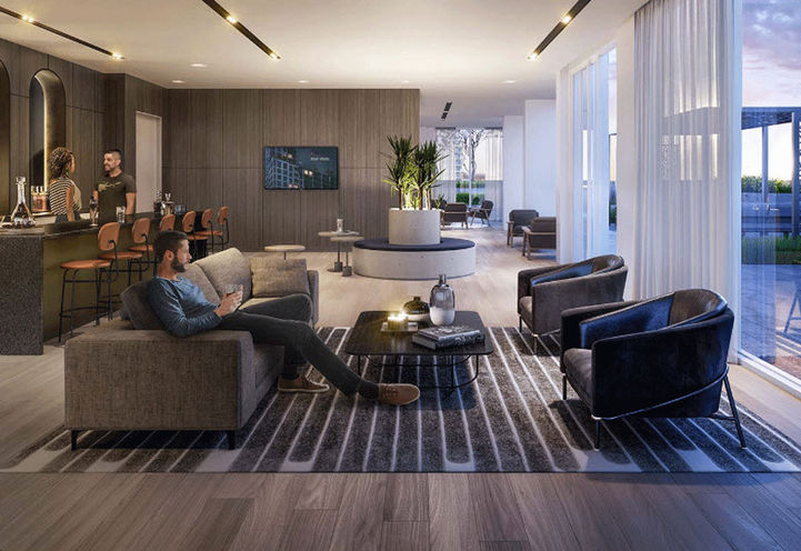 Lobby Space with Lounge, Dining and WiFi Connection at Empire Quay House