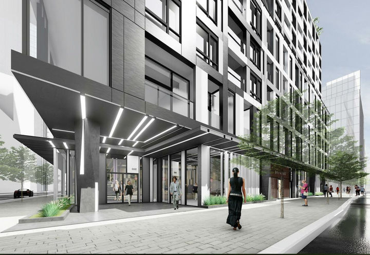 Street View of 162 Queens Quay Condos Entrance and Shops