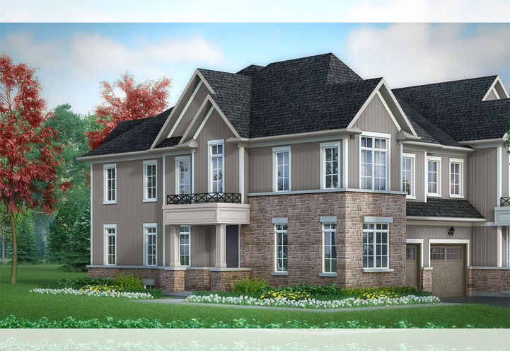 Erin Glen Homes Exterior View of End Unit Townhome